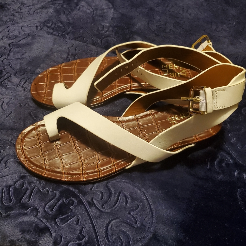 White sandals